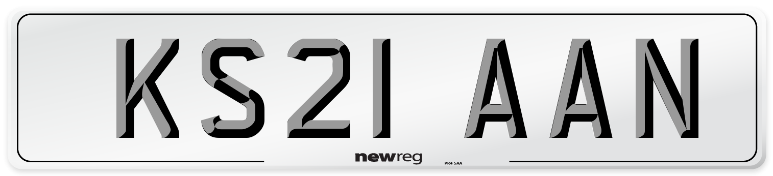 KS21 AAN Number Plate from New Reg